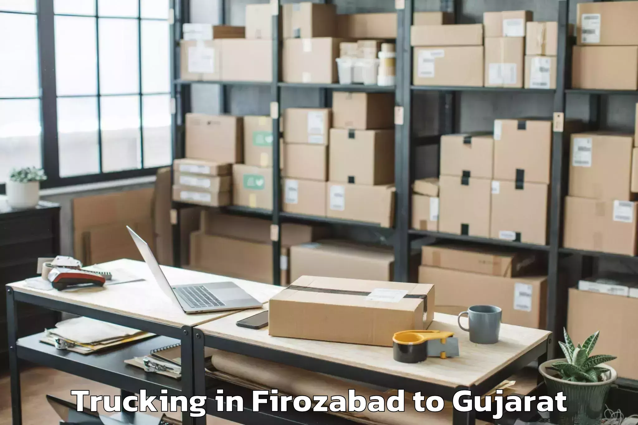 Reliable Firozabad to Bhilad Trucking